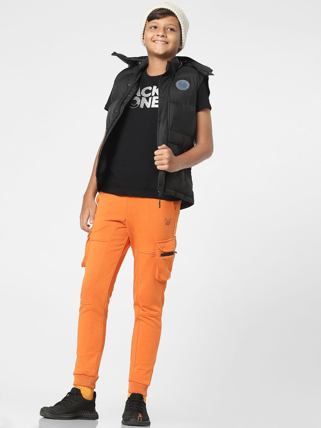 Orange Mid Rise Sweatpants - 4/5Y