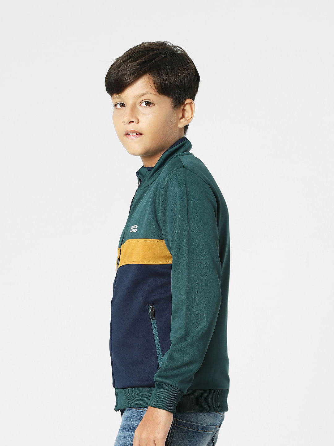 Dark Green Zip-Up Sweatshirt