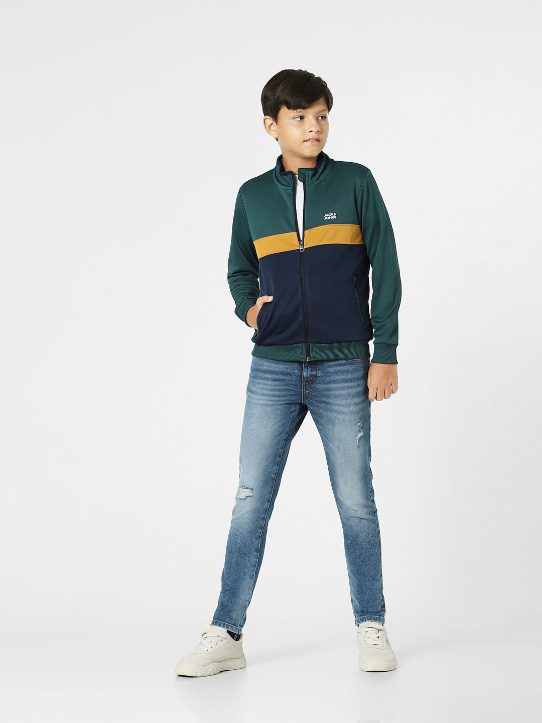 Dark Green Zip-Up Sweatshirt