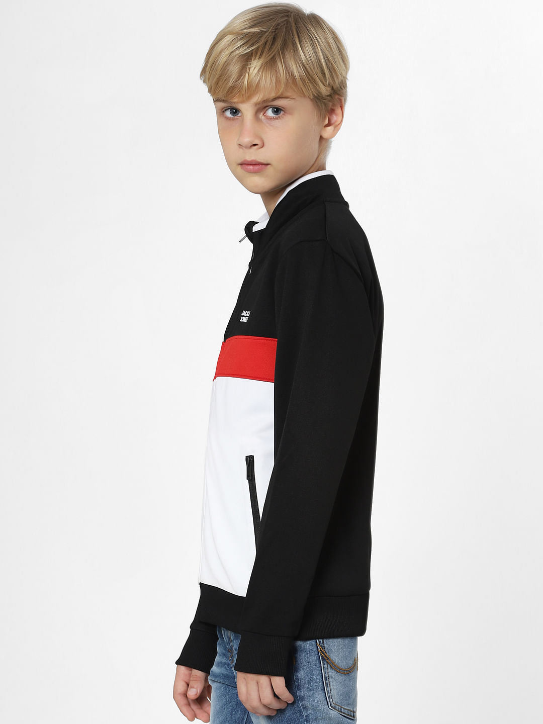 Boys Navy Colourblocked Sweatshirt