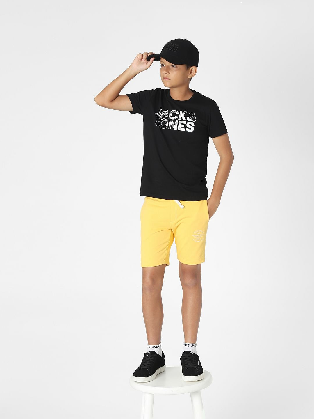 Yellow Mid Rise Sweatshorts - 4/5Y