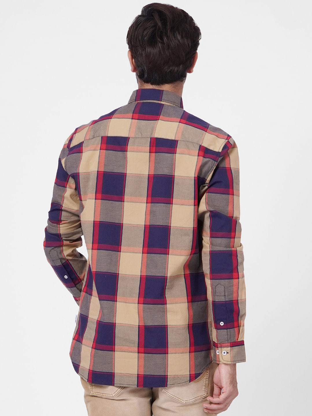 Brown Check Full Sleeves Shirt