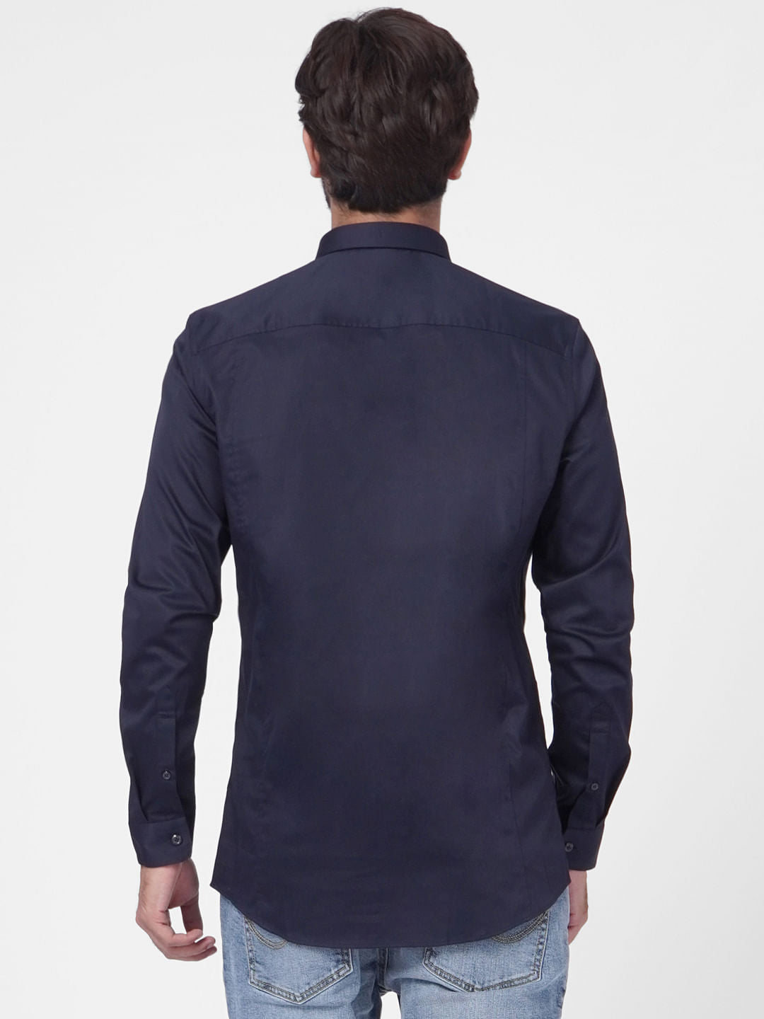 Navy Blue Full Sleeves Shirt