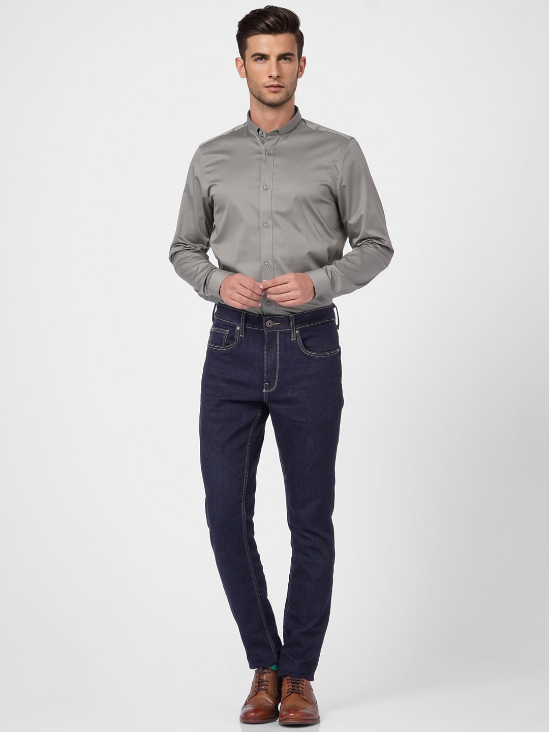 Dark Grey Full Sleeves Shirt