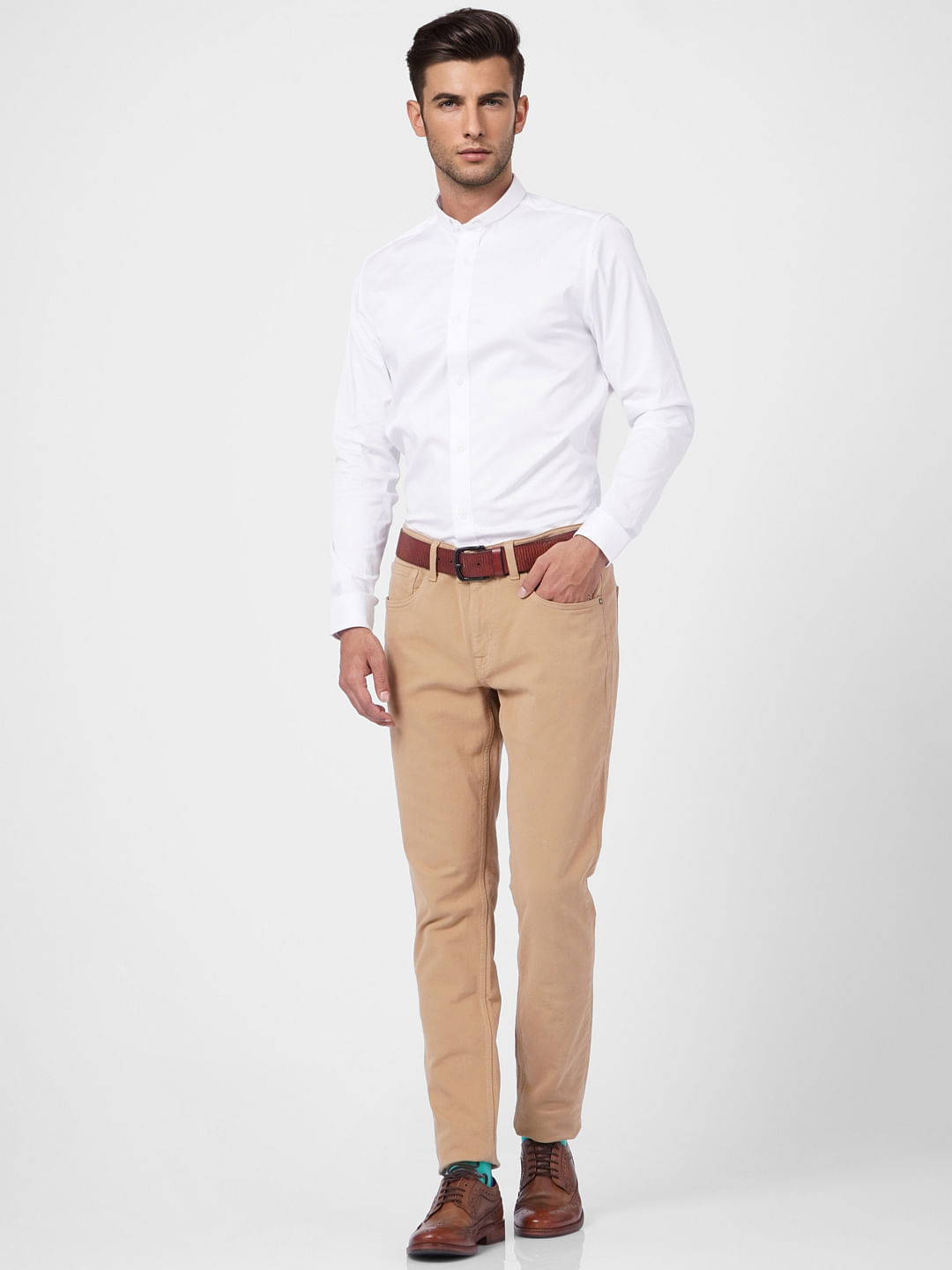 White Full Sleeves Shirt - S