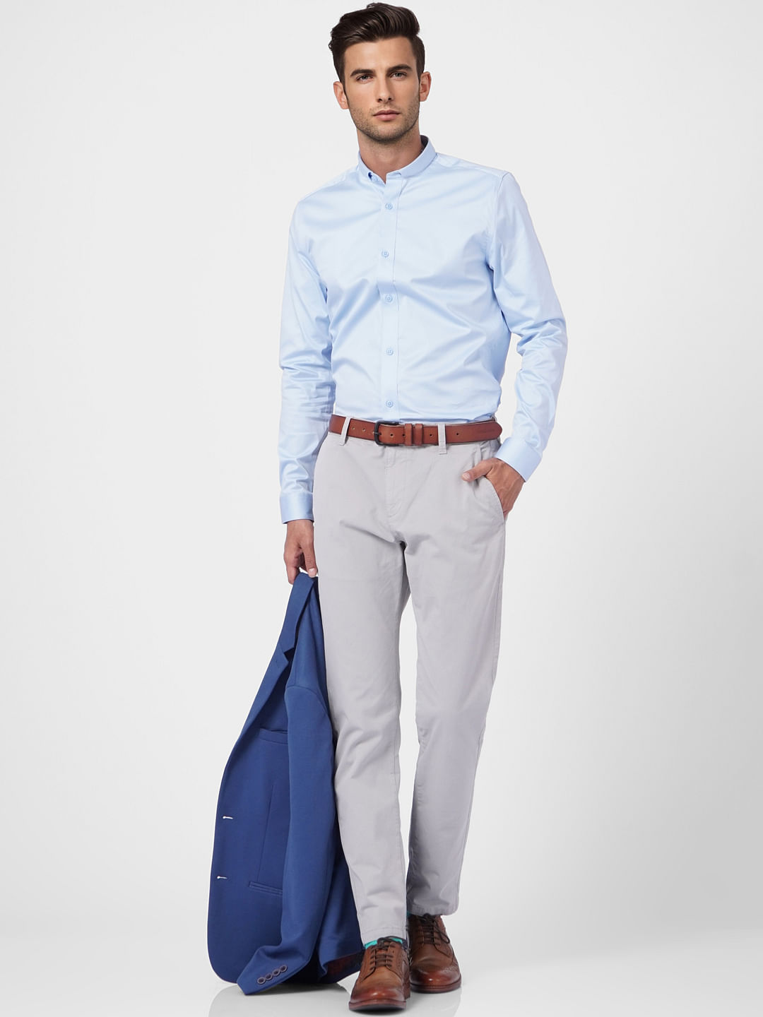 Light Blue Full Sleeves Shirt - S