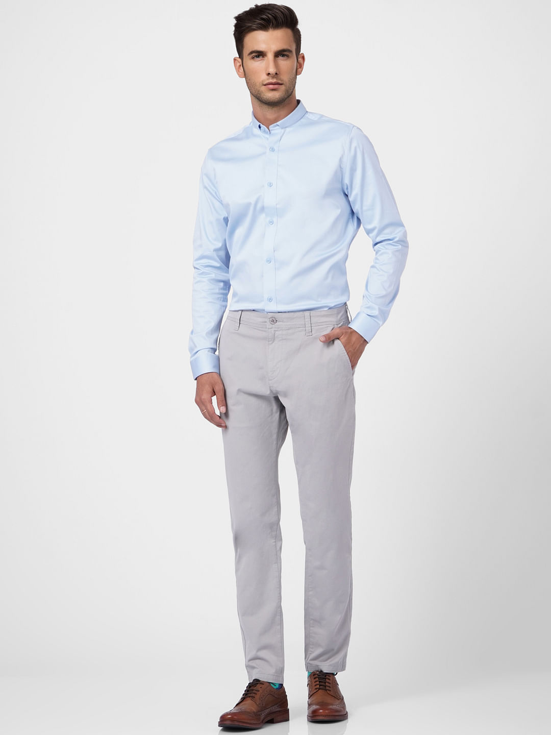 Light Blue Full Sleeves Shirt