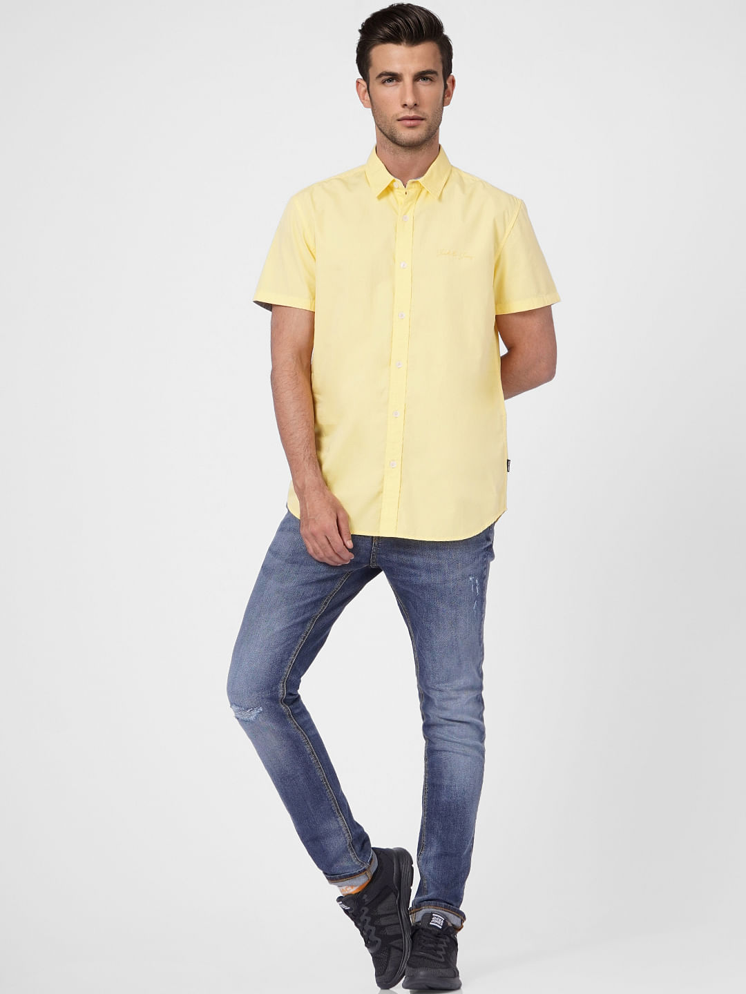 Yellow Short Sleeves Shirt - S
