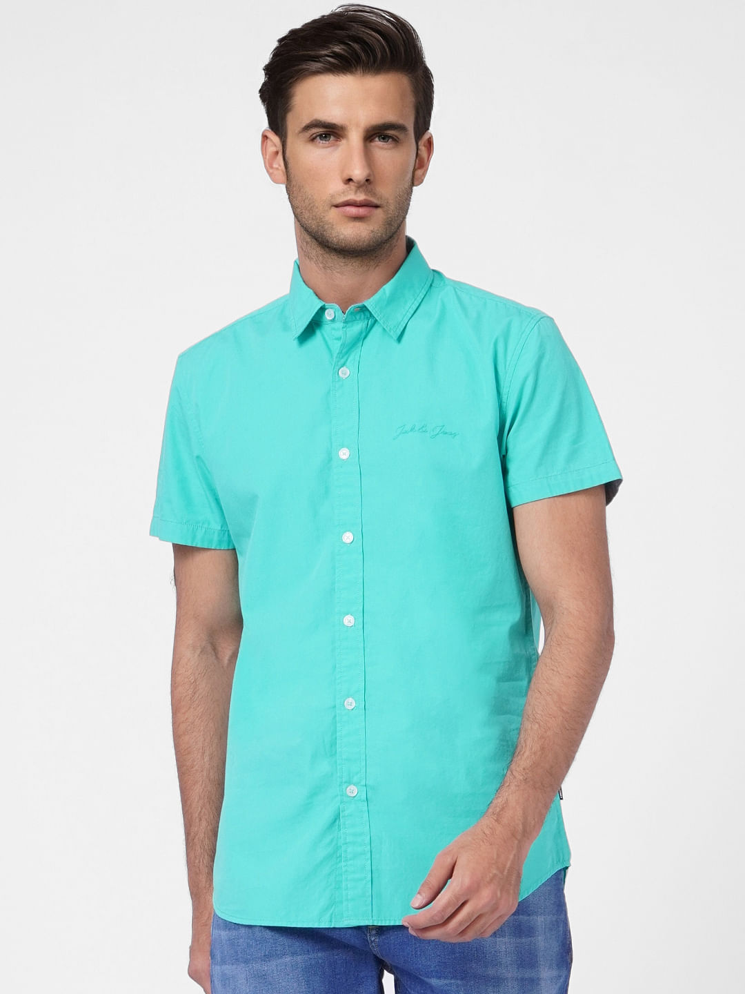 Mint Green Short Sleeves Shirt