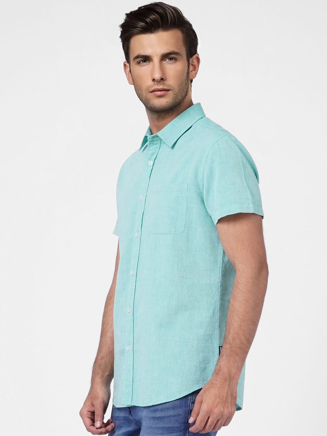 Green Short Sleeves Shirt