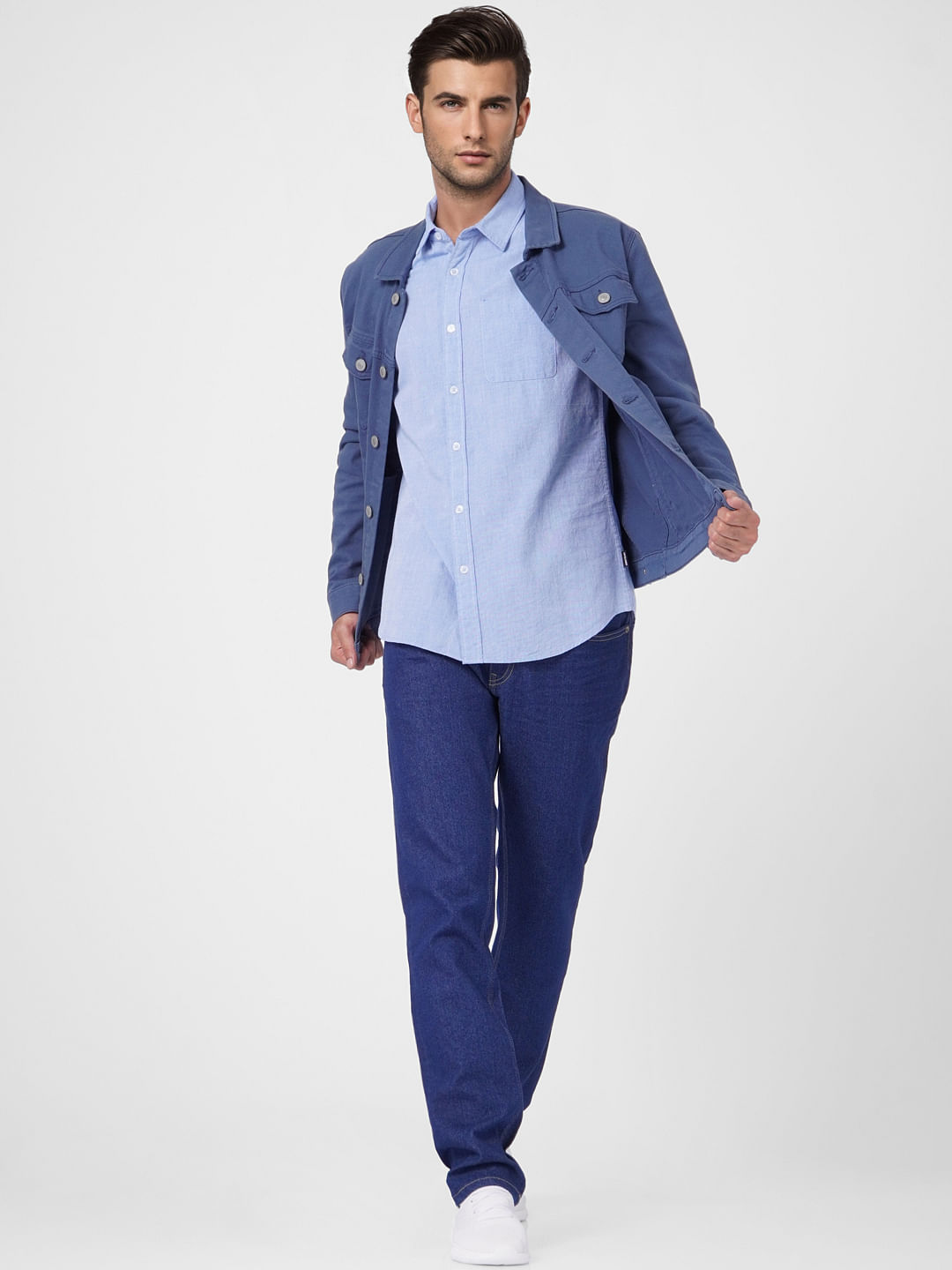 Blue Short Sleeves Shirt - S