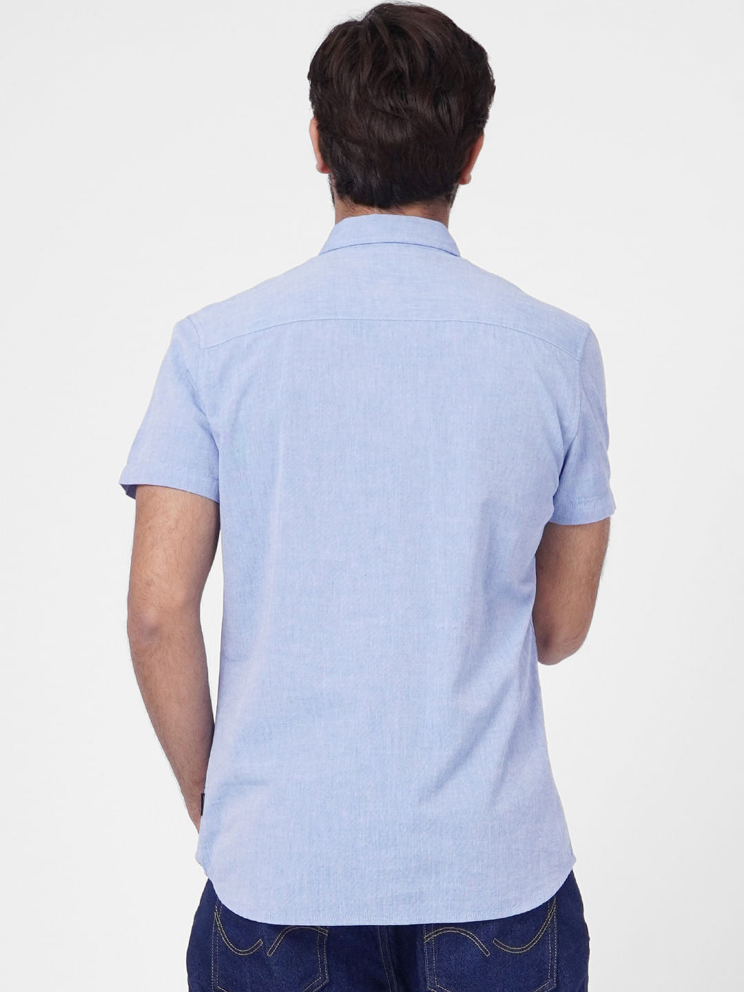 Blue Short Sleeves Shirt