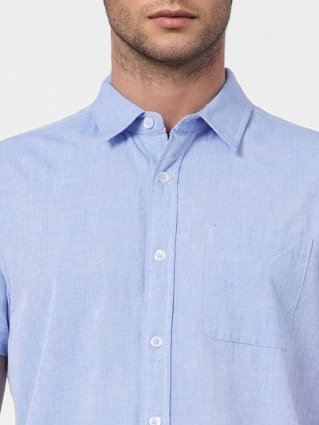 Blue Short Sleeves Shirt