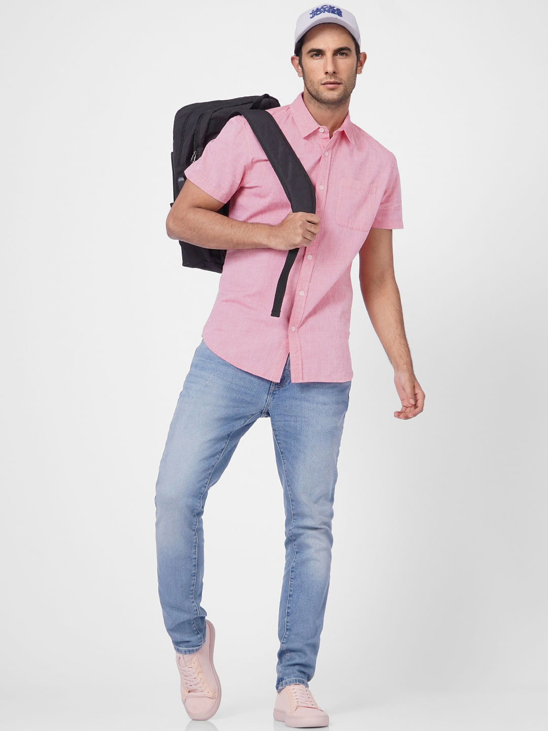 Pink Short Sleeves Shirt - S