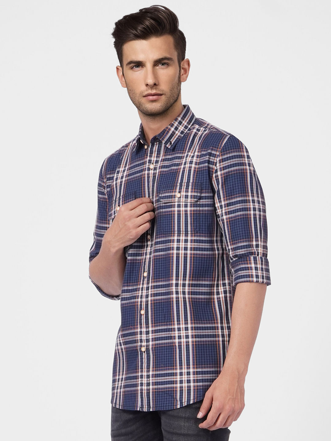 Green Check Full Sleeves Shirt