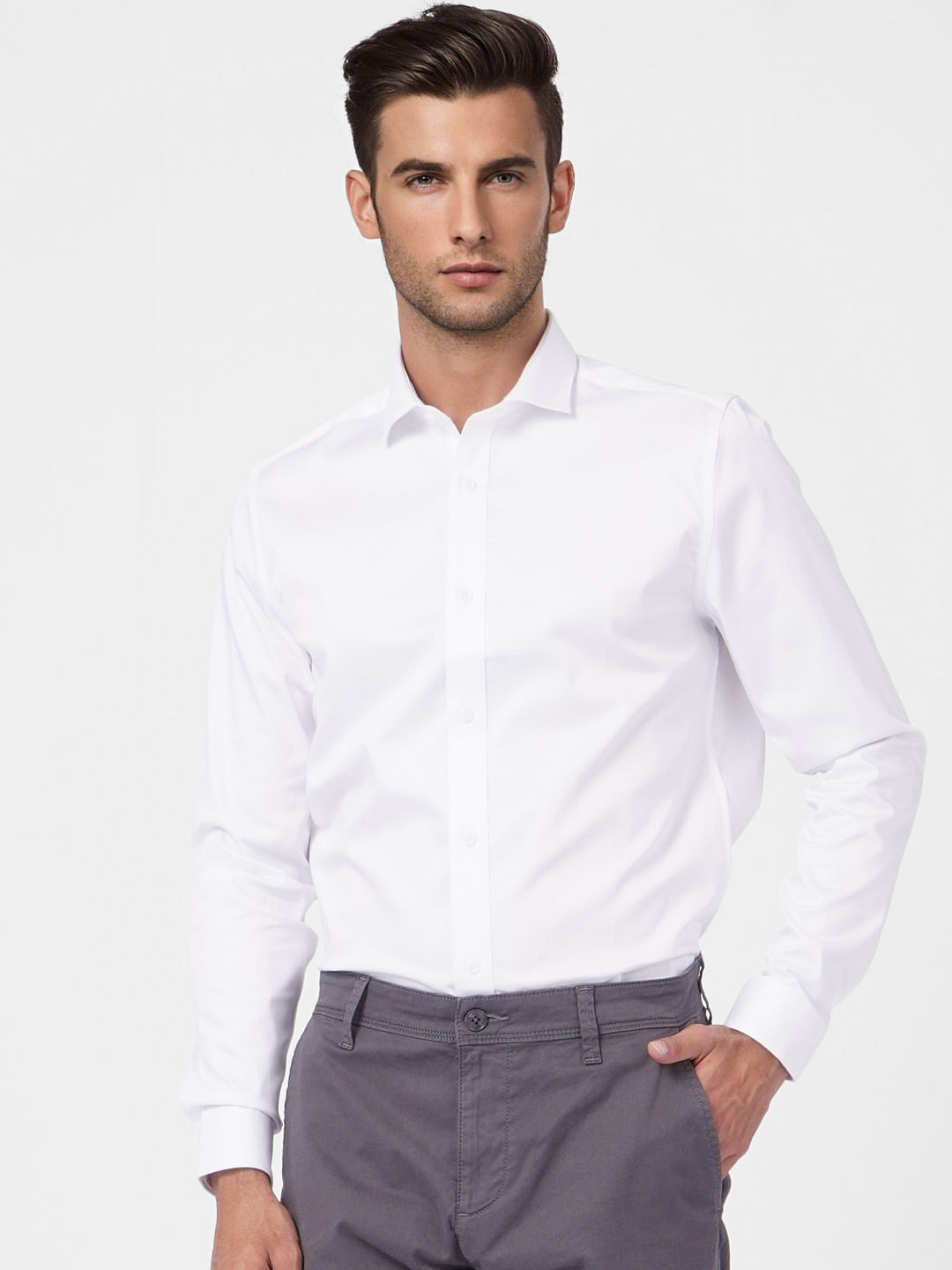 White Full Sleeves Shirt