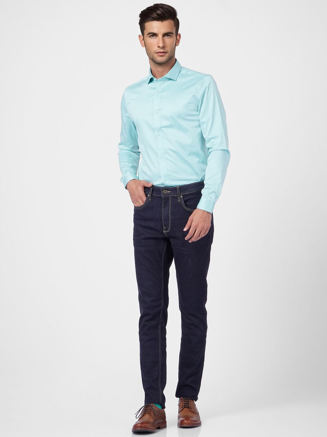 Light Blue Full Sleeves Shirt