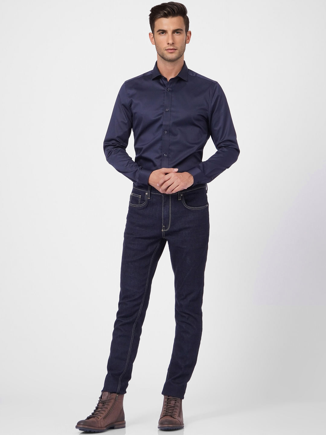 Dark Blue Full Sleeves Shirt