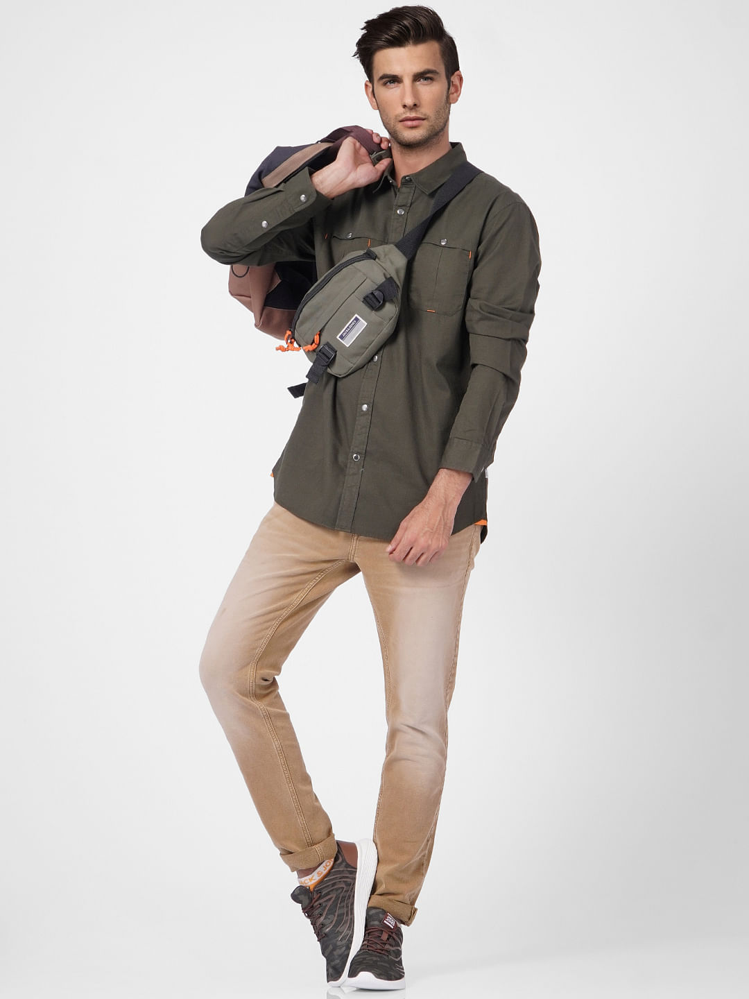 Green Full Sleeves Shirt - S