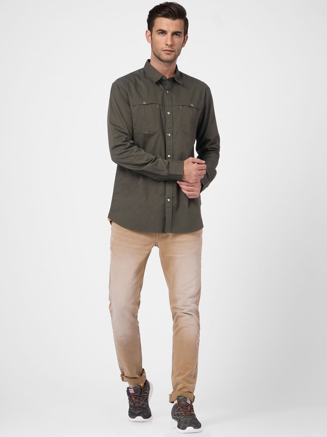 Green Full Sleeves Shirt