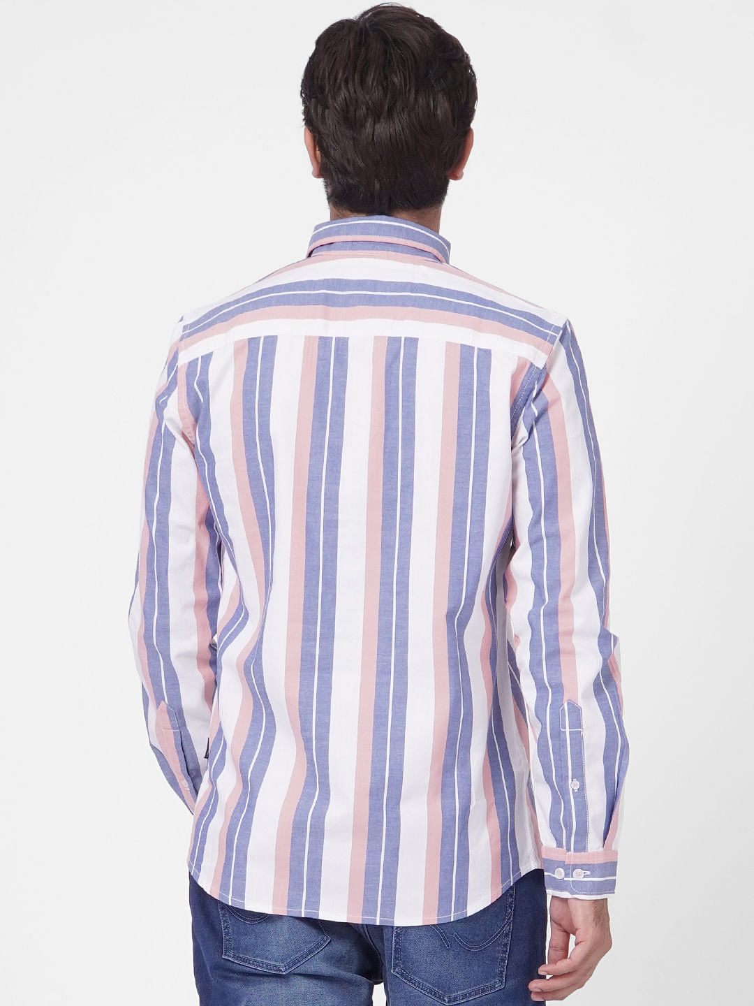 White Striped Full Sleeves Shirt