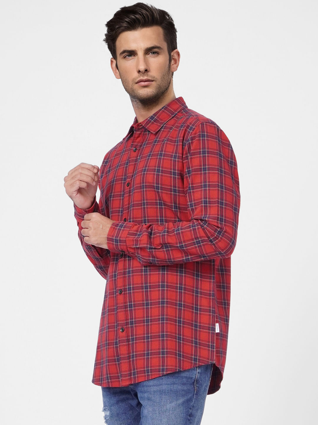 Red Check Full Sleeves Shirt