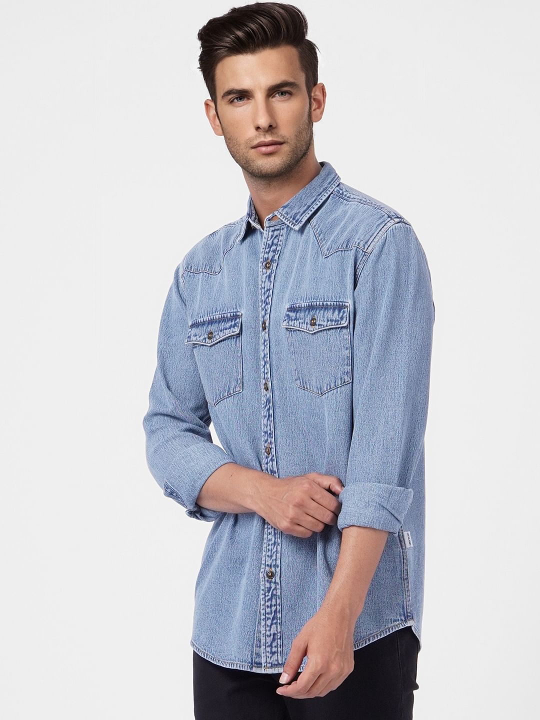Blue Denim Full Sleeves Shirt