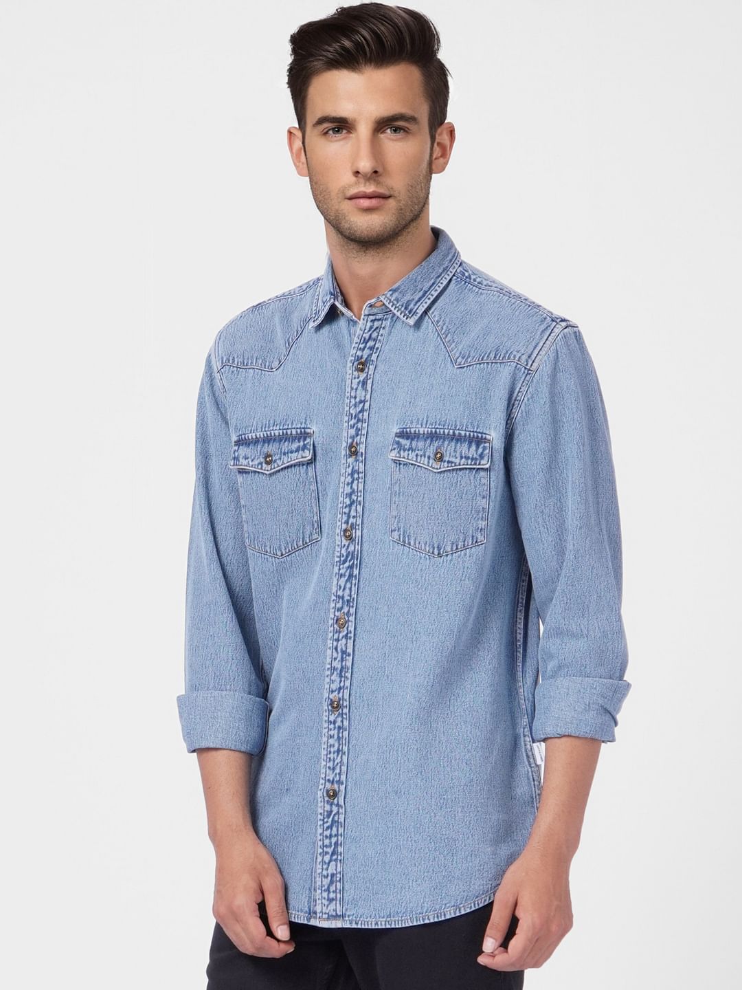 Blue Denim Full Sleeves Shirt