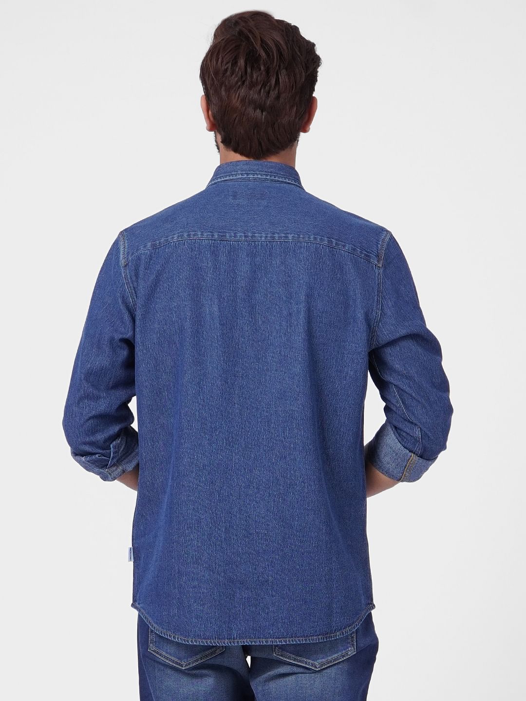 Dark Blue Denim Full Sleeves Shirt
