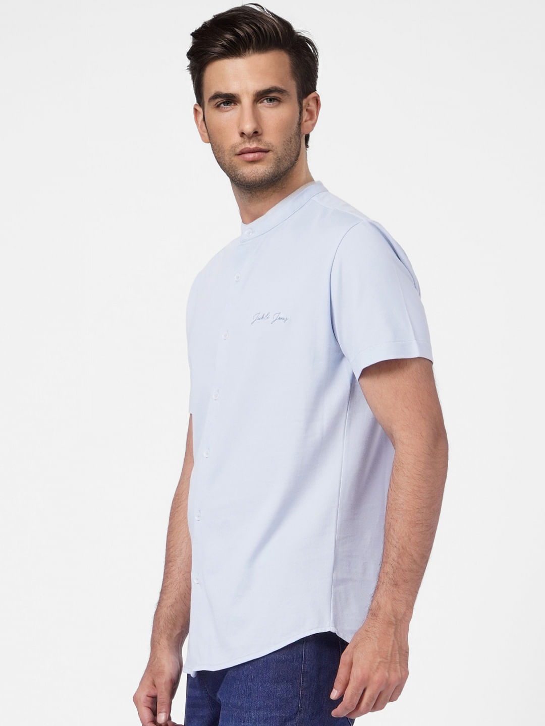 Blue Short Sleeves Shirt