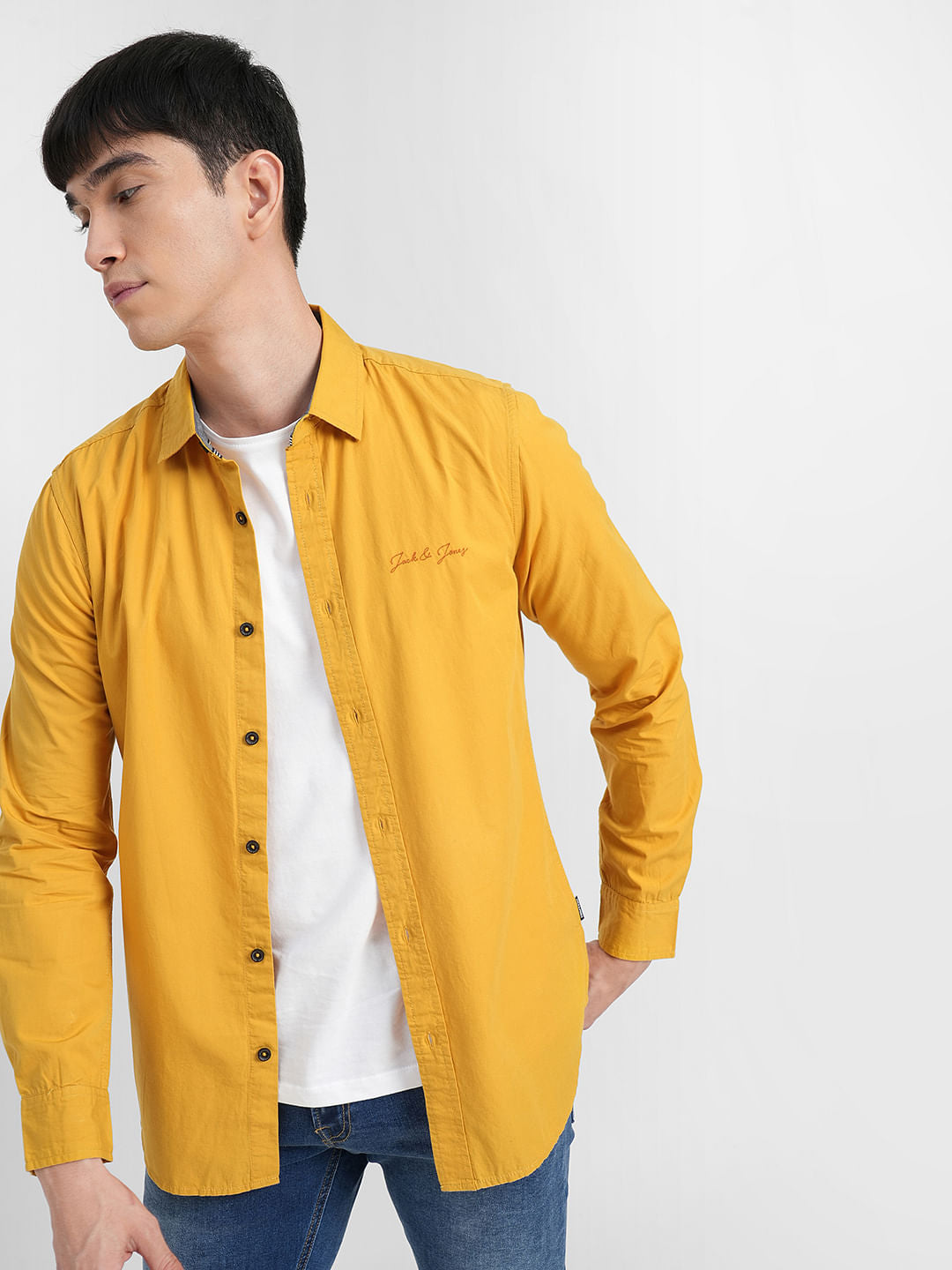 Yellow Full Sleeves Shirt - S