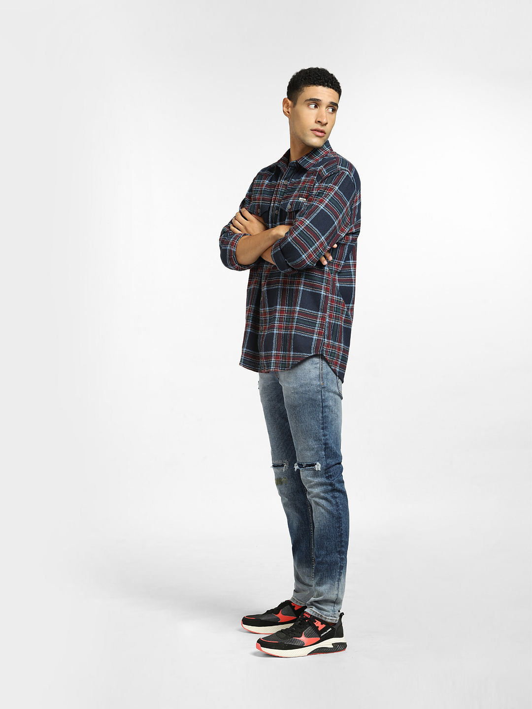 Blue Check Full Sleeves Shirt