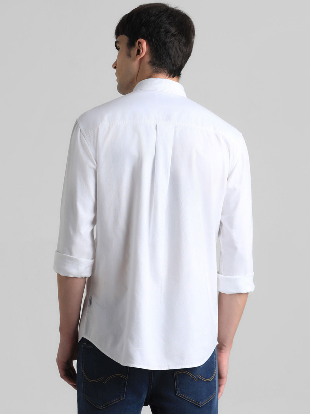 White Embroidered Patch Shirt