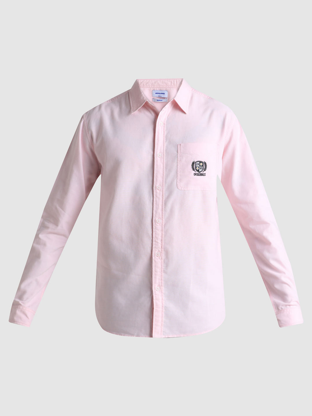 Pink Embroidered Patch Shirt