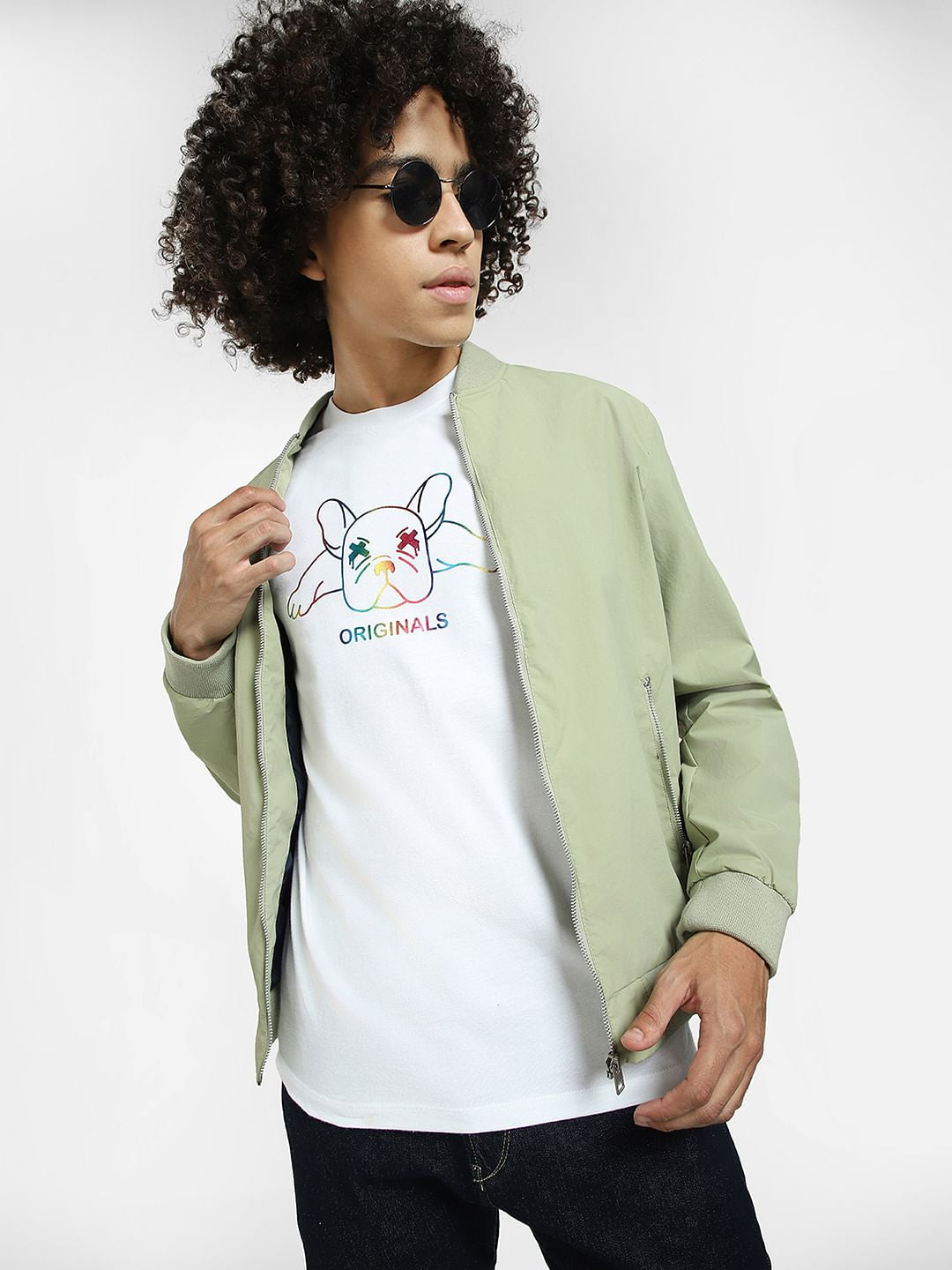 White Logo Graphic Print T-shirt - S