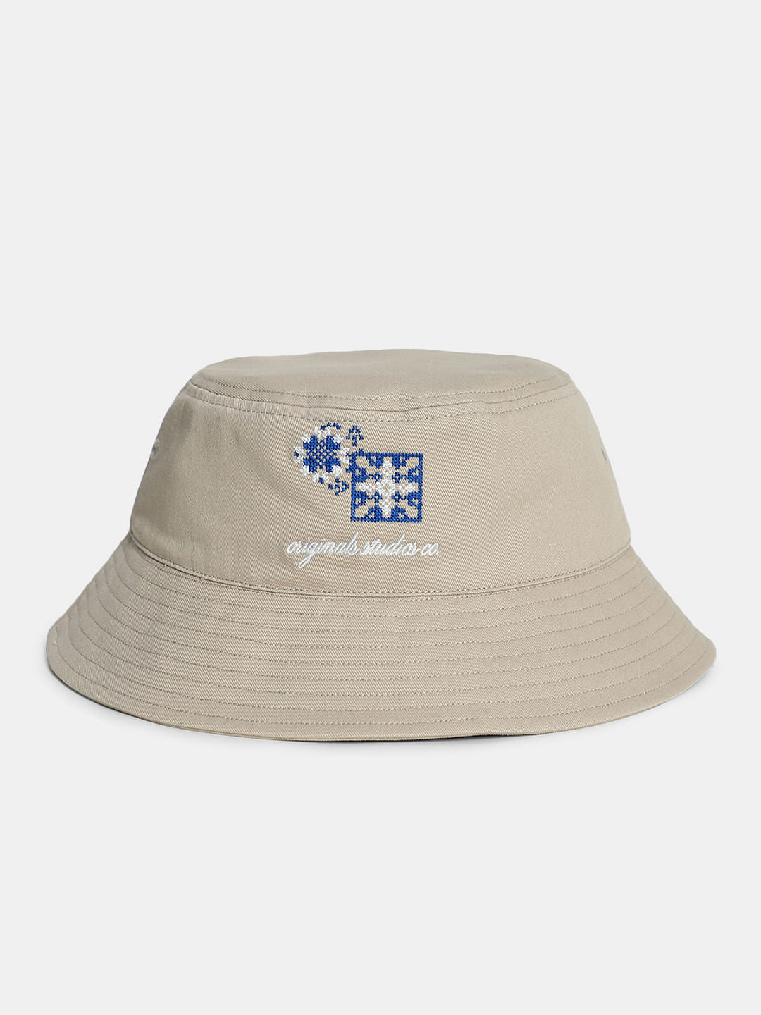 Beige Cotton Bucket Hat - ONE