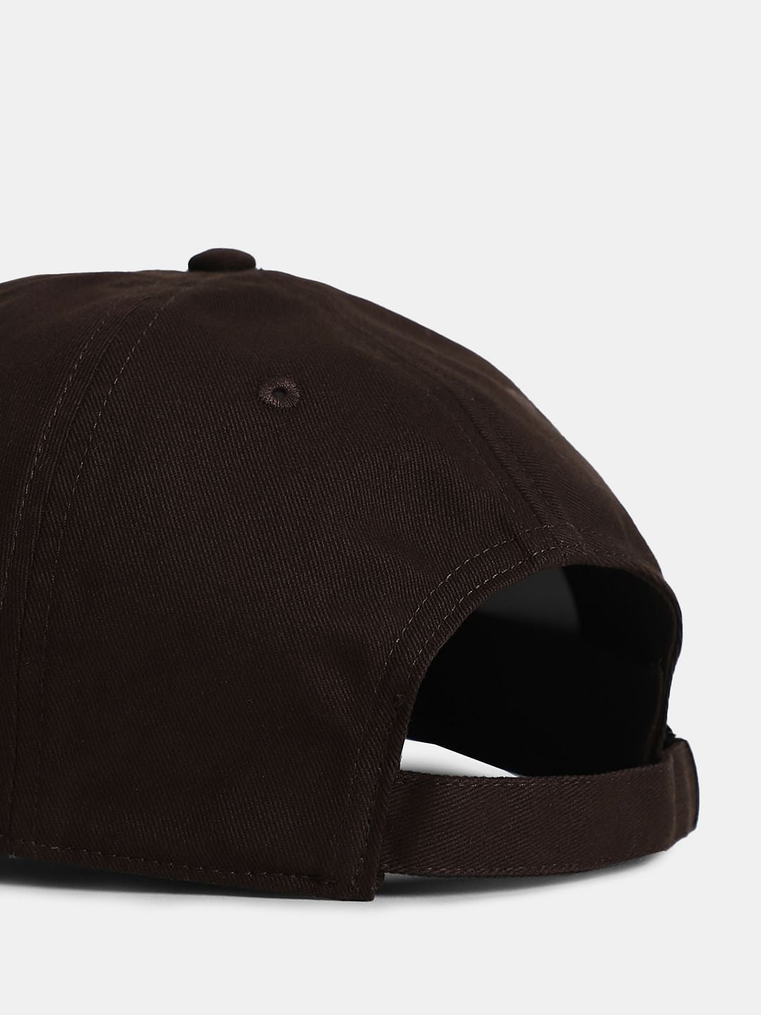 Dark Brown Cotton Baseball Cap