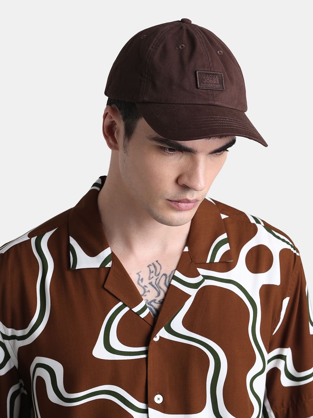 Dark Brown Cotton Baseball Cap