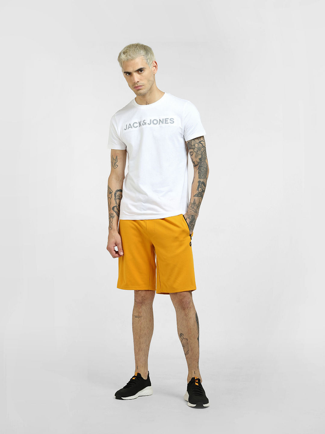 White Logo Print Crew Neck T-shirt