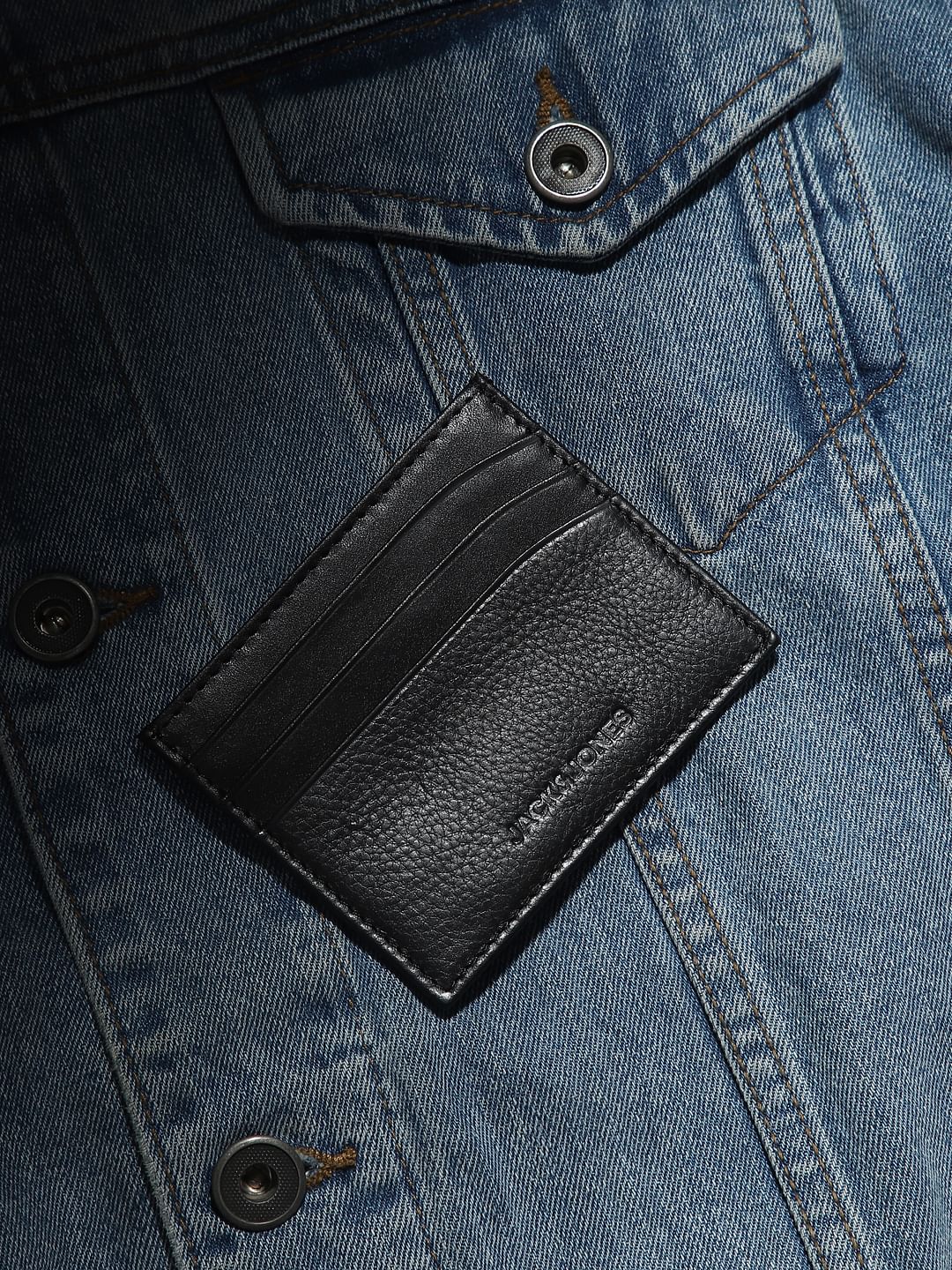 Black Leather Card Holder - ONE