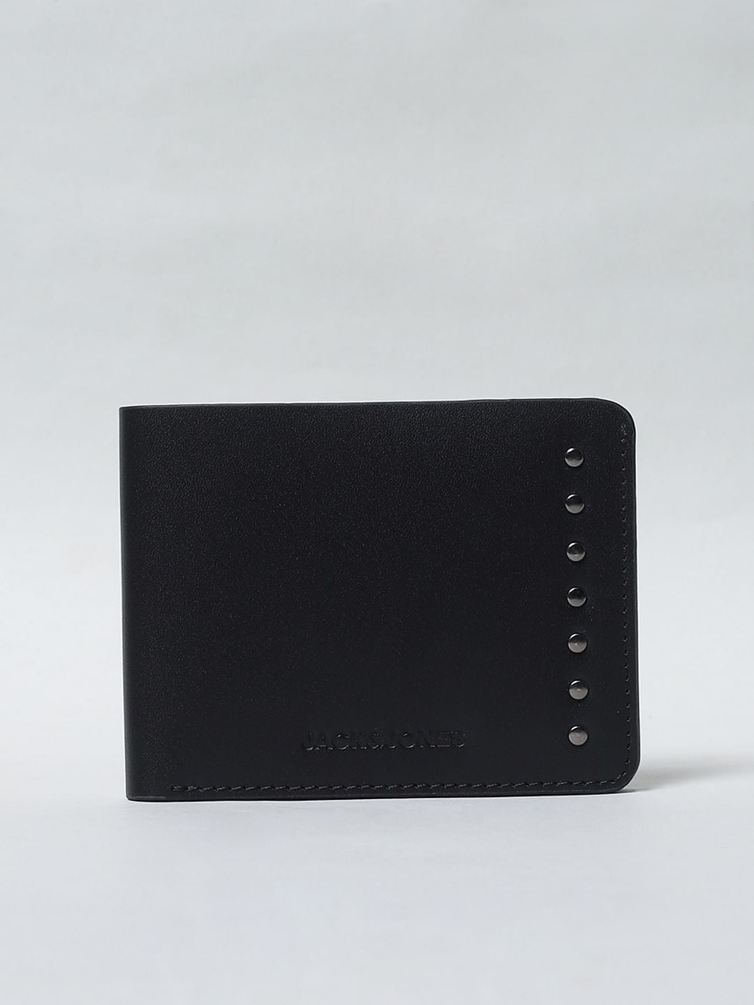 Black Studded Leather Wallet