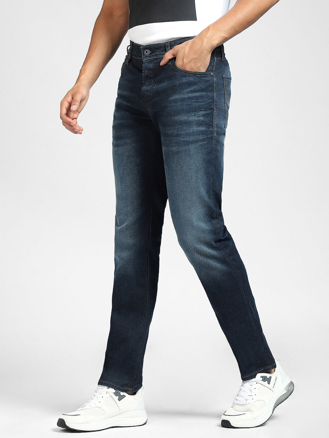 Dark Blue Low Rise Tim Anti Fit Jeans