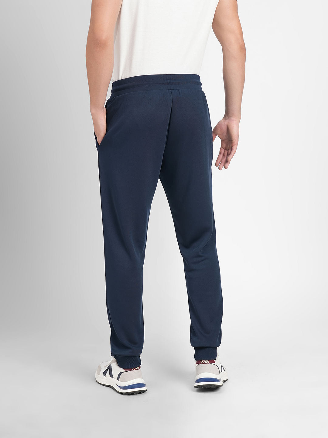 Navy Blue Logo Print Tracksuit