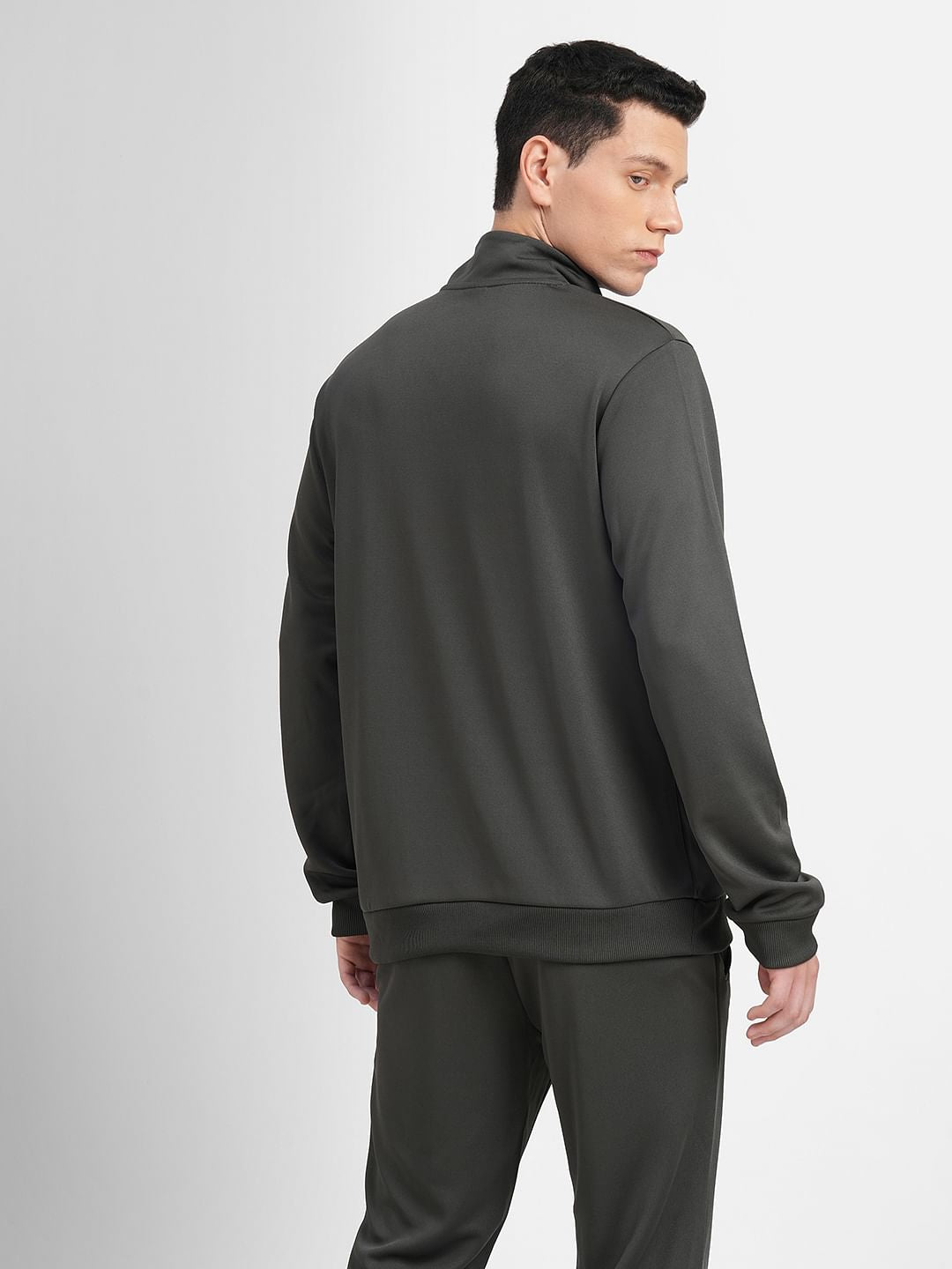 Dark Grey Logo Print Tracksuit