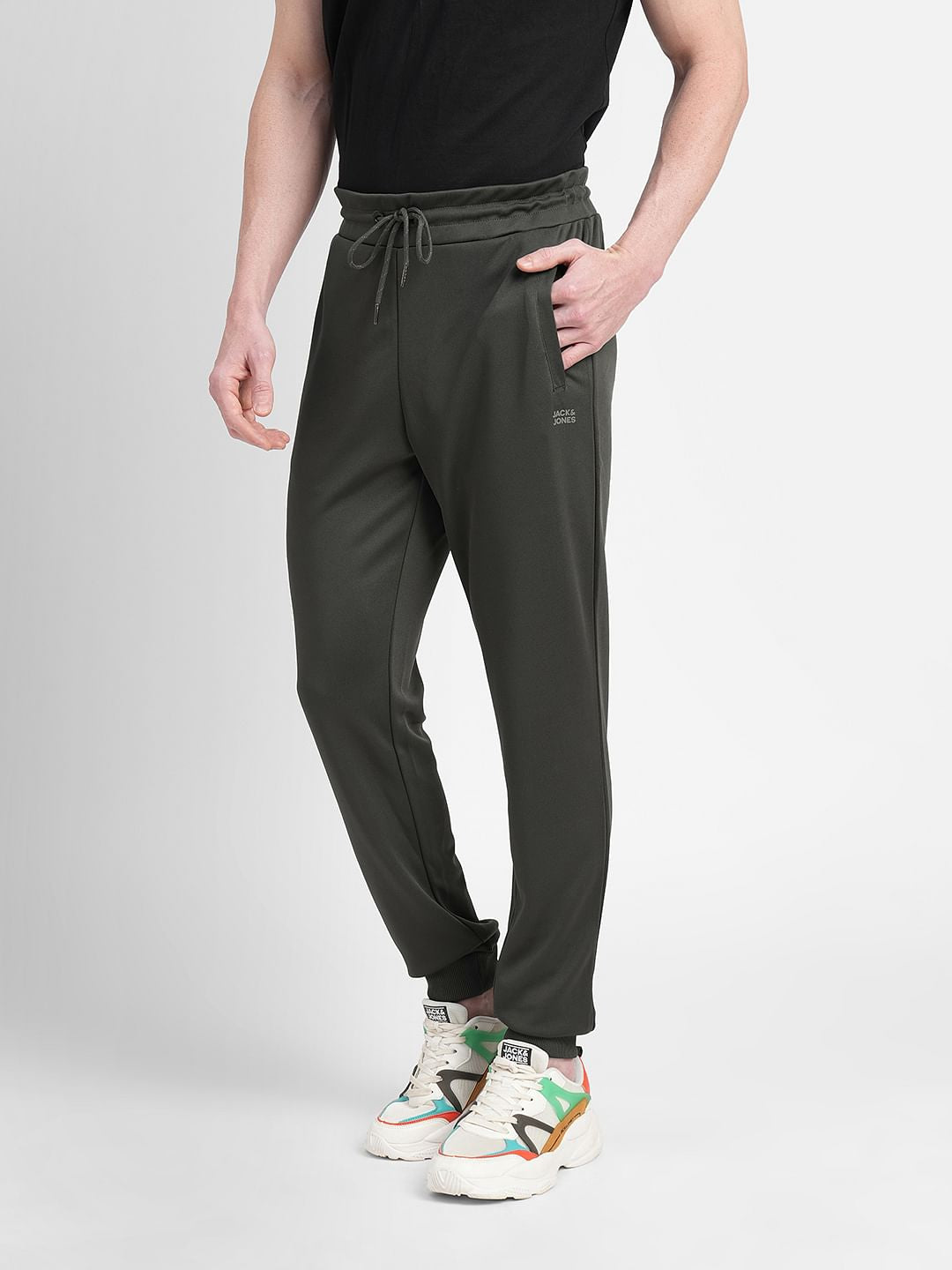 Dark Grey Logo Print Tracksuit