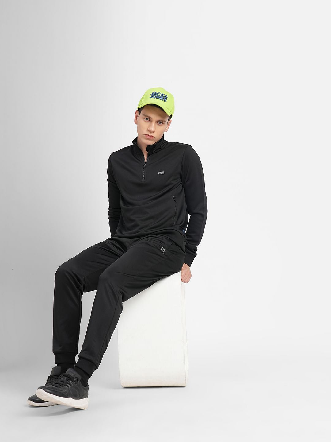 Black Logo Print Tracksuit - S