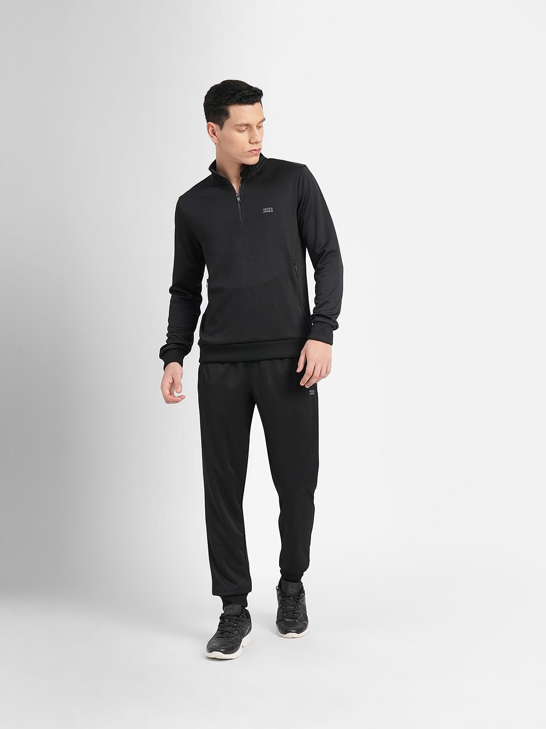 Black Logo Print Tracksuit