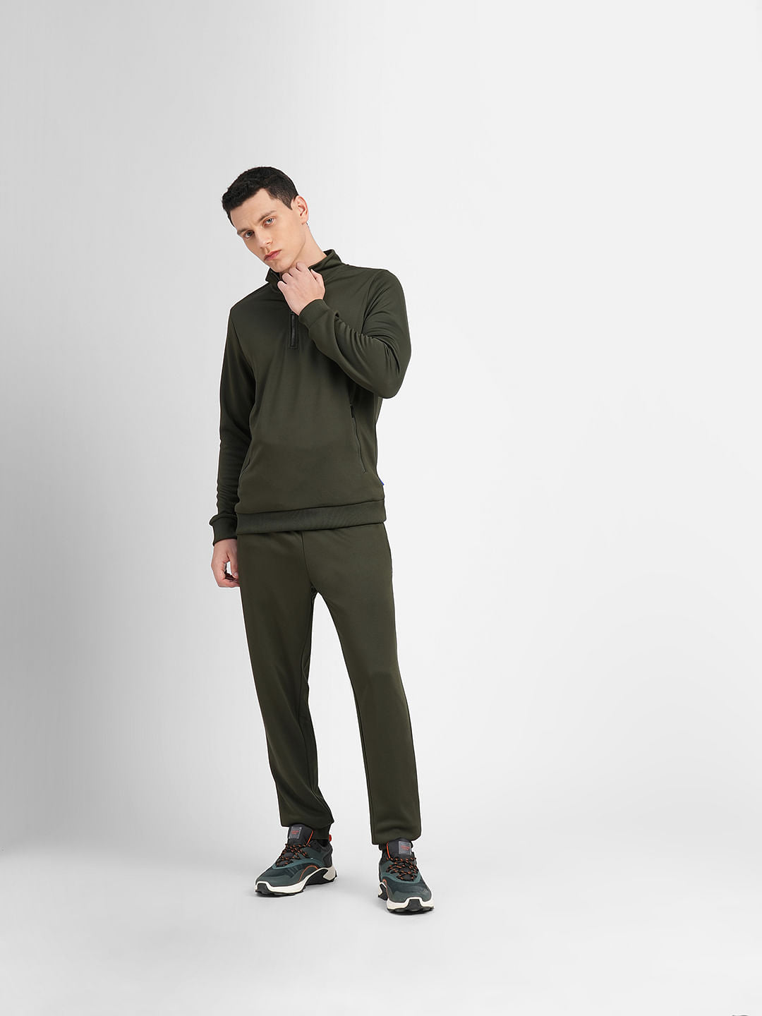 Black Logo Print Tracksuit