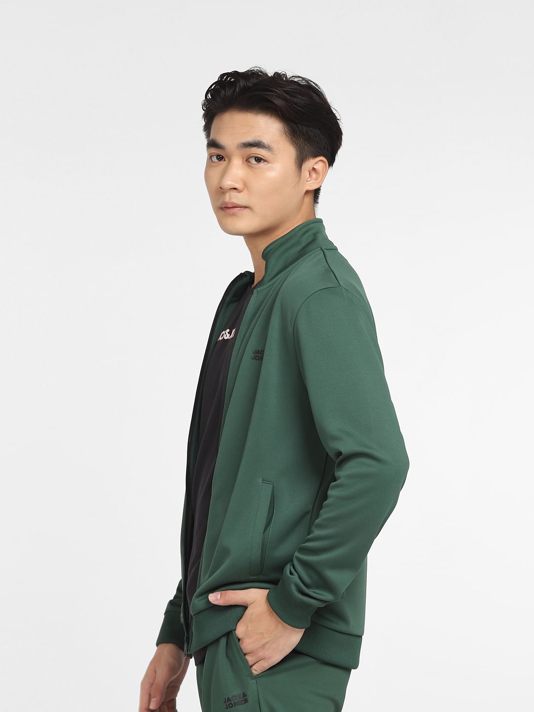 Green Logo Print Tracksuit