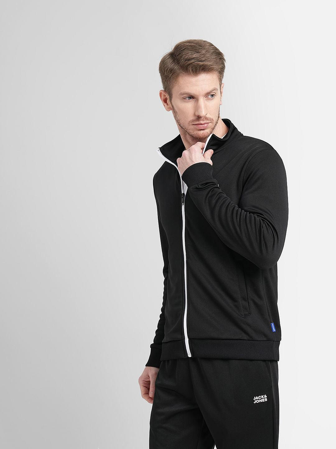 Black Logo Print Tracksuit